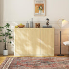 Garvee Fluted Sideboard Buffet Cabinet with Storage, Modern Accent Sideboard with Doors and Adjustable Shelves, Credenza Buffet Table Entryway Cabinets for Dining Living Room Kitchen Hallway
