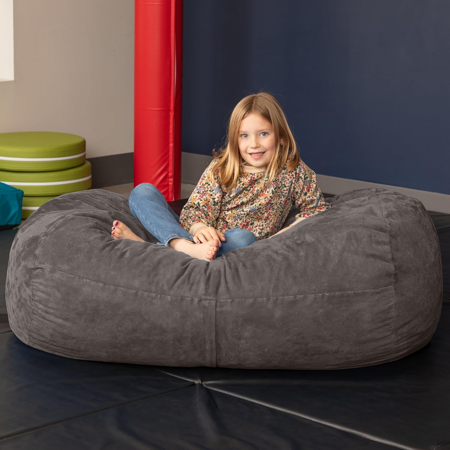 Jaxx Sofa Saxx 4-Foot Bean Bag Lounger, Charcoal