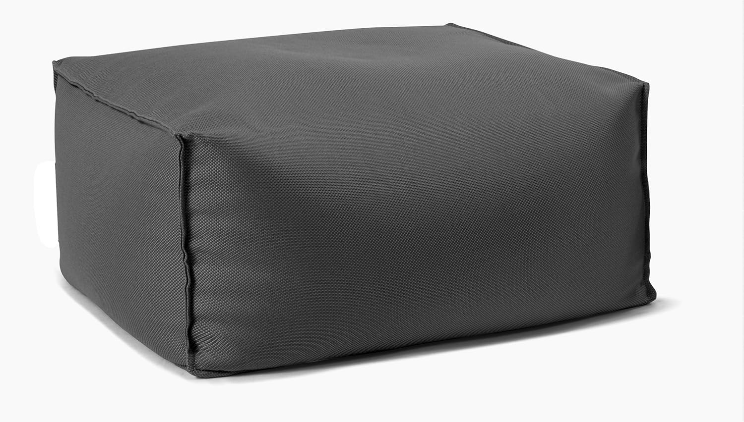 Gouchee Home Chamonix Rectangular Outdoor Pouf, Charcoal - Foot Stool, Stuffed Ottoman Bean Bag Chair - Plush, Stylish, Lightweight, and Comfortable Furniture Accessory with Water-Proof Fabric