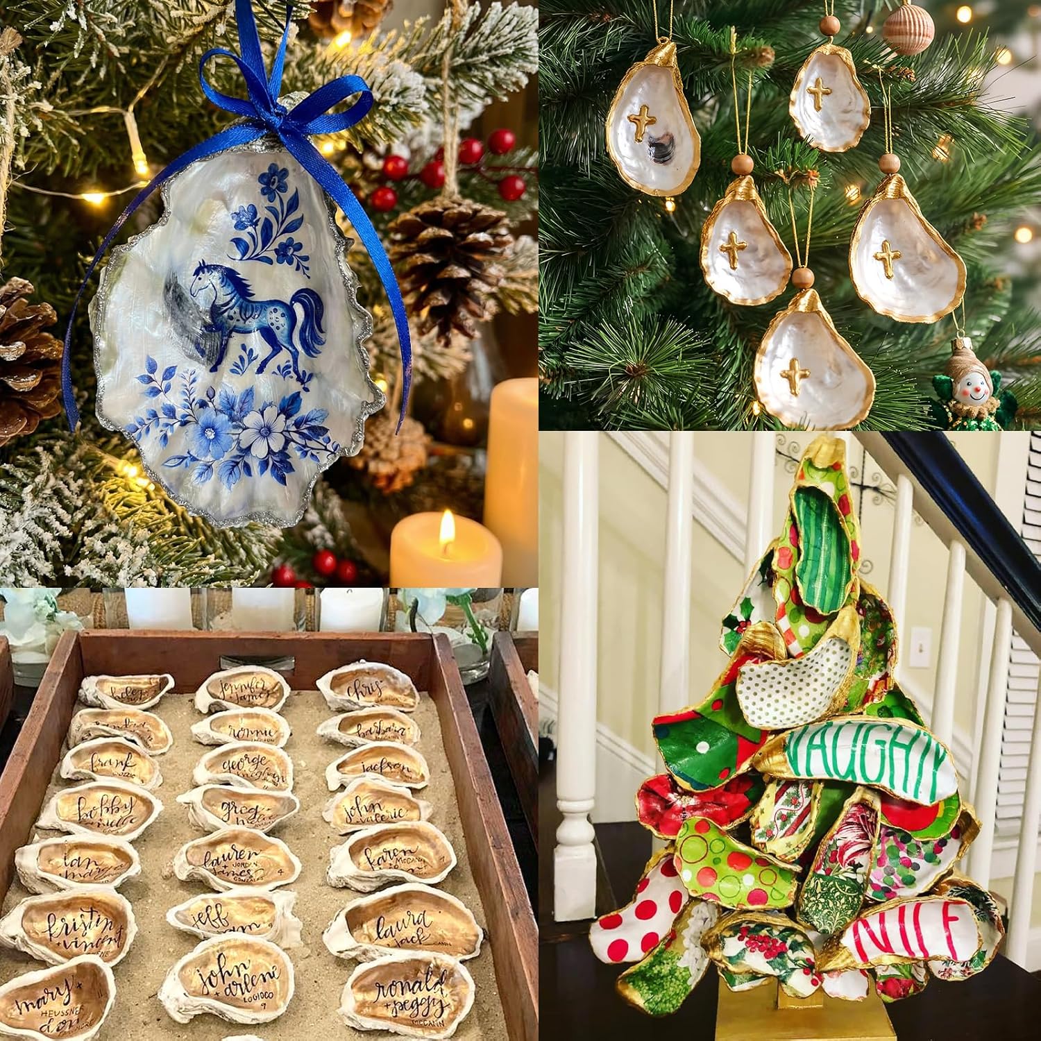 30Pcs 2-3 Inch Concave Small Oyster Shells for Crafts, Cleaned Natural Oyster Shells for Decoupage Vase Filler Jewelry Dish Place Cards DIY Decor Candle Wedding Coastal Seashells Art
