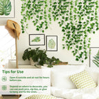 CEWOR Fake Vines for Room Decor 24 Pack 168ft Artificial Ivy Greenery Garland for Bedroom Wall Decor, Hanging Green Leaves for Party Wedding Christmas Decoration