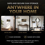 Bellewood Designs Hidden Gun Shelf - Dont Tread on Me Concealment Shelf - Quick Access Patriotic Hidden Gun Storage with Magnetic Lock - Safe & Secure Gun Concealment Furniture - Made in USA