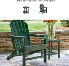 Signature Design by Ashley Karson City Green Adirondack Chair, Durable Weather Resistant HDPE, 36 Lbs Frame, Outdoor Patio Seating
