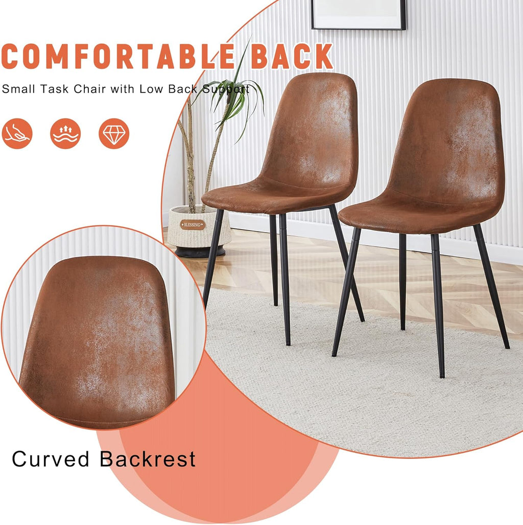 Table and Chairs Set of 6, Round Dining Room Sets for 6, 42 Inch Storage Table with 6 Chairs for Living Room, Kitchen, Farmhouse, Office