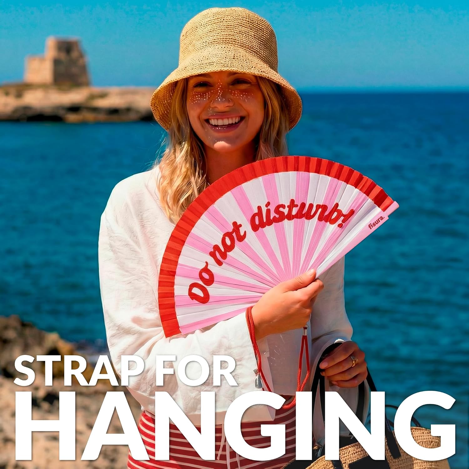 Fisura – Original Reversible Folding Fan.Wooden Handheld Fan for Women. Accessory.