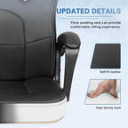 GUNJI Computer Chair PU Leather High Back Office Modern Racing Style Game Chair Adjustable Executive Ergonomic Desk with Padded Armrests and Lumbar Support (Black)
