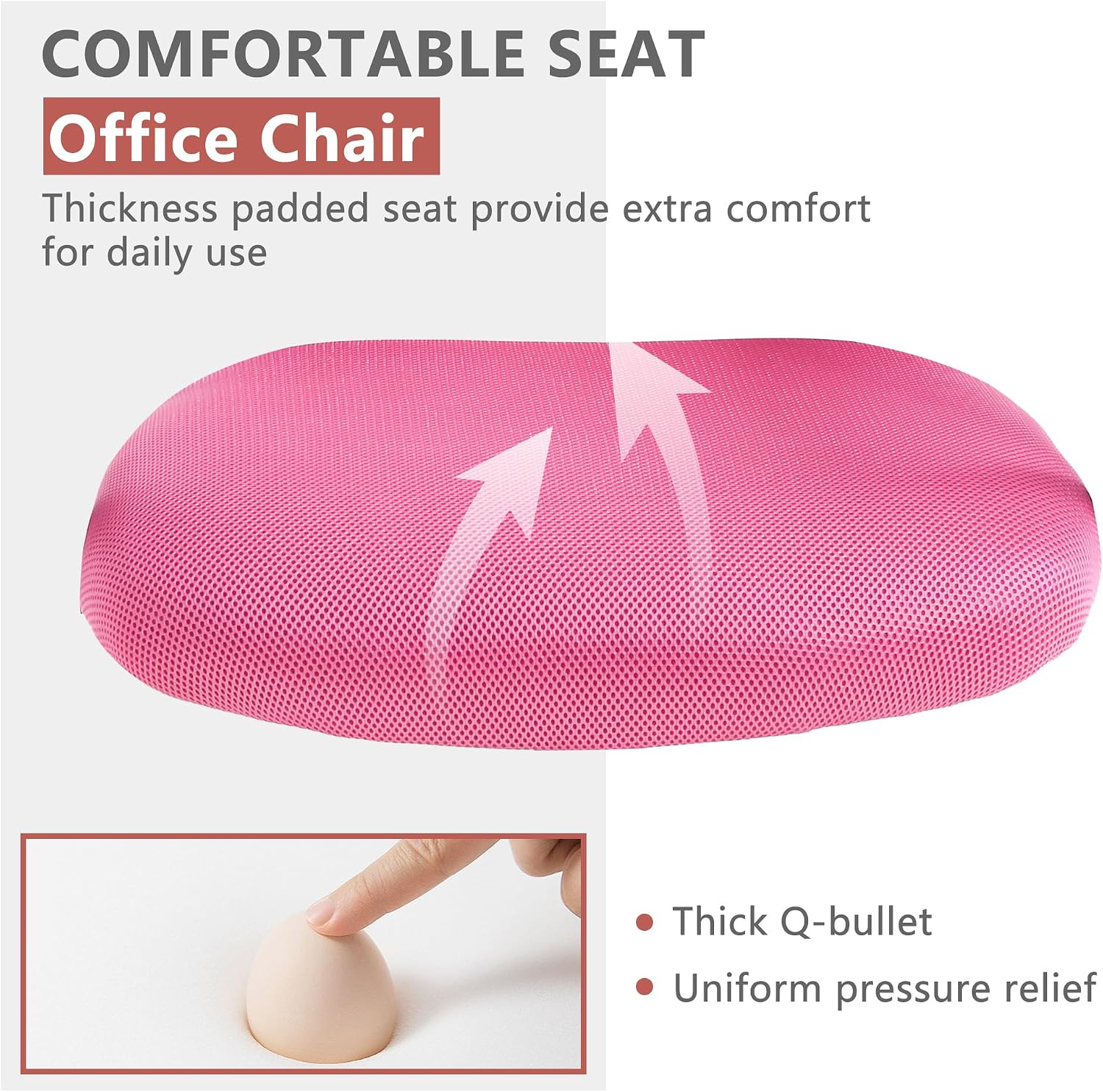 PayLessHere Office Computer Gaming Chair Ergonomic Mesh Desk Chair Adjustable Video Game Chairs with 360 Degrees Swivel Wheels Armrest Lumbar Support for Home Office,Pink