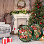 YAYODS 6 Pack Wreath Storage Container Bag, 24x8 Inch Christmas Wreath Storage Container Heavy Duty Christmas Wreath Boxes with Clear Window for Xmas Holiday Seasonal Wreath Garland (Green)