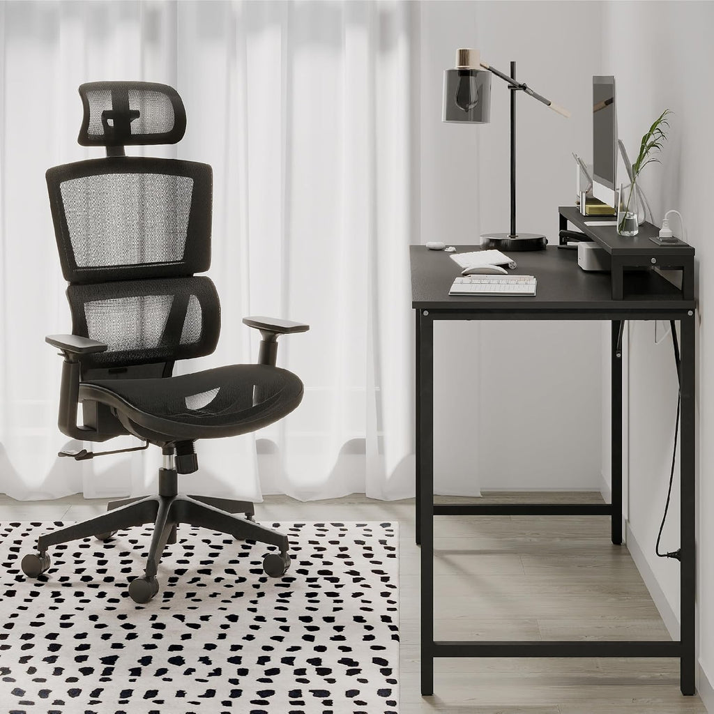 Realspace® Radano Mesh High-Back Executive Office Chair, Black, BIFMA Compliant