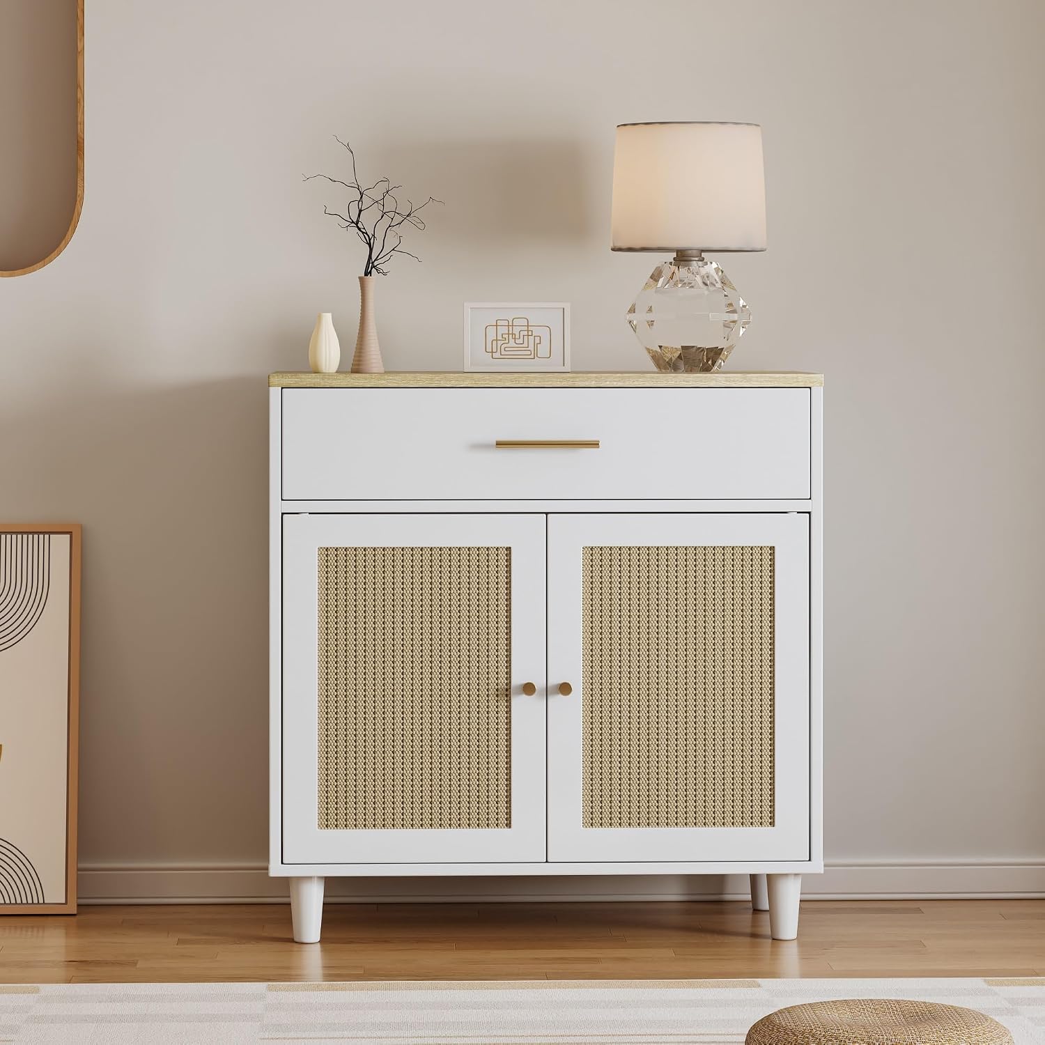 Contemporary Storage Cabinet, Cat Litter Box Enclosure with Scratch Pad, Hidden Litter Box Furniture,for Kitchen Home