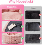 Hobestluk Bean Bag Chair for Teens Beanbag with Donut Shape Small Bean Bag Chair with Portable Handle Kids Bean Bag Couch for Living Room Bedroom Playroom (Pink, Large)