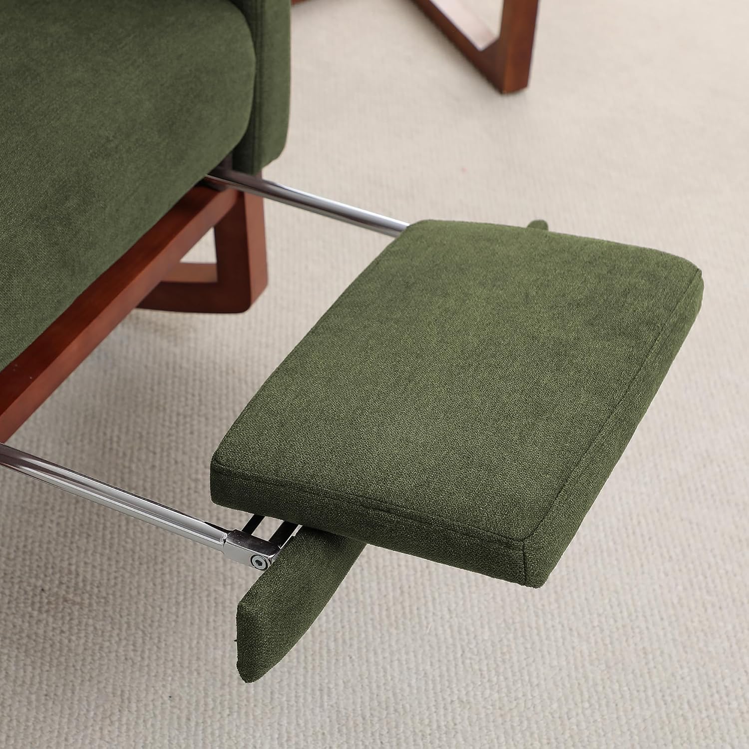 HCHAIRH Rocking Chair Nursery, Nursery Rocking Chairs with Foot Rest, Comfy Glider Rocker Nursing Chair with Back Pillow for Nursing, Living Room, Bedroom, Dark Green