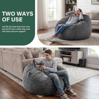 fond + found 3FT Bean Bag Chair for Adults - Giant Memory Foam Bean Bag with Removable Washable Cover, Large Comfy Bean Bag Chair with Handle & Side Pocket for Living Room, Bedroom, Gaming