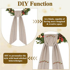 2 Pack Front Door Wreath Blank Sash, Larbeti Burlap Wreath Sashes with 4.7" W×56.7" L, Garland Sash Fit for Farmhouse, Wedding, Holiday to Indoor & Outdoor Decorative, for DIY Embroidery Letter
