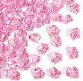 Fake Ice Cubes,100 Pcs Pink Rocks for Vases,17 * 22 mm Plastic Diamonds,Plastic Ice Cubes Vase Fillers for Centerpieces