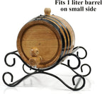 THOUSAND OAKS BARREL Wrought Iron Cradle Stand for 1 Liter & 2 Liter Oak Aging Barrel - Mini Bourbon and Wine Metal Rack Holder Base