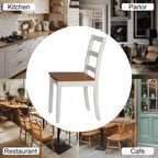Comfy to go Wooden Dining Room Chairs Set of 2, Mid-Century Modern Farmhouse Kitchen Chair, Cutout High Back Side Chairs, Armless Decorative Chair for Living Room Bedroom Dining Room, White