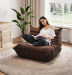Oversized Bean Bag Chairs for Adults, Giant Beanbag Chair with Memory Foam, Comfy Lounge Chair Lazy Sofa for Apartment, Living Room, Bedroom, Office(Teddy Fabric)