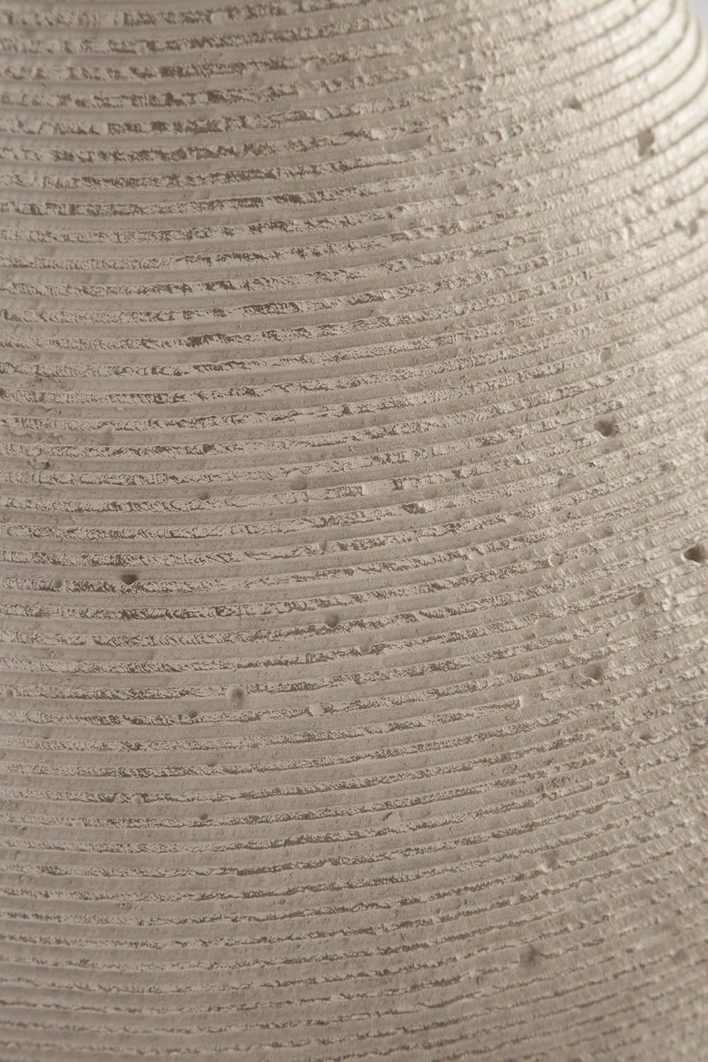 Signature Design by Ashley Hannela 12" Modern Distressed Polyresin Vase, Antique Tan