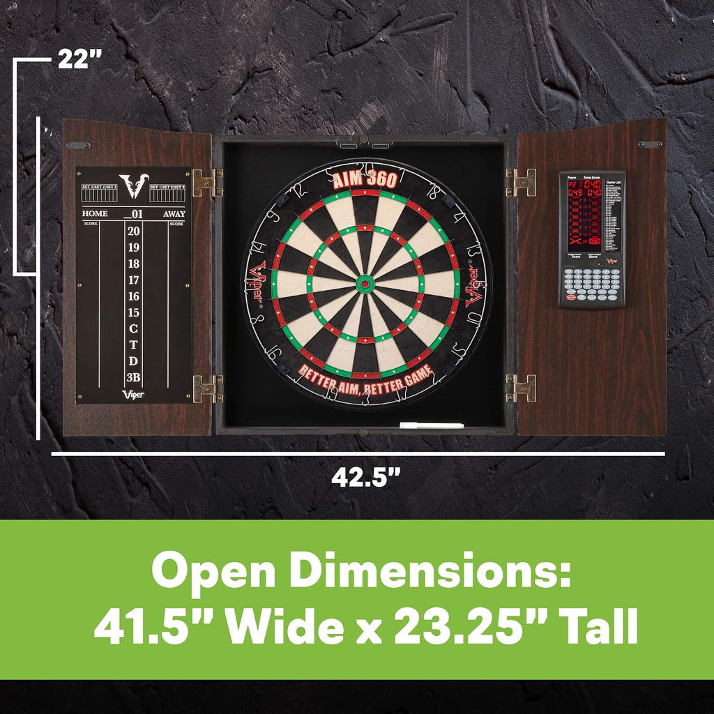Deluxe Dartboard Cabinet with Integrated Pro Score and Cricket Scoreboard