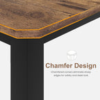 Garvee 78.7 Inch Industrial Dining Table for 6-8 People, Large Dinner Kitchen Tables with Sturdy Metal Frame, Multi-Use for Dining Room Living Room Indoor Restaurant Office Desk (Only Table)