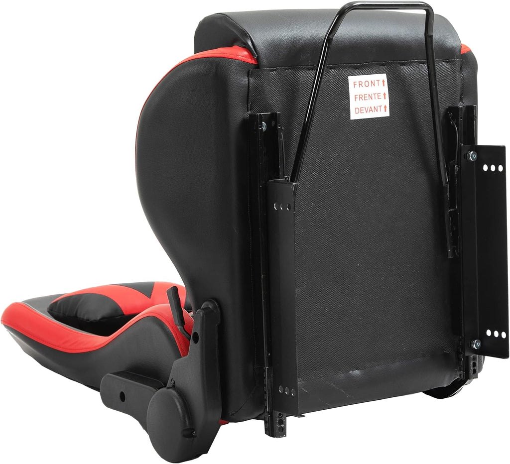 Minneer Dual Lock Slide Racing Seat,Load 400 Pounds,Adjustable Angle,Comfortable Breathable,Ergonomics,Flight Gaming Chair Fit for Racing Simulation Cockpit Include Headrest Waist Pillow (Red)