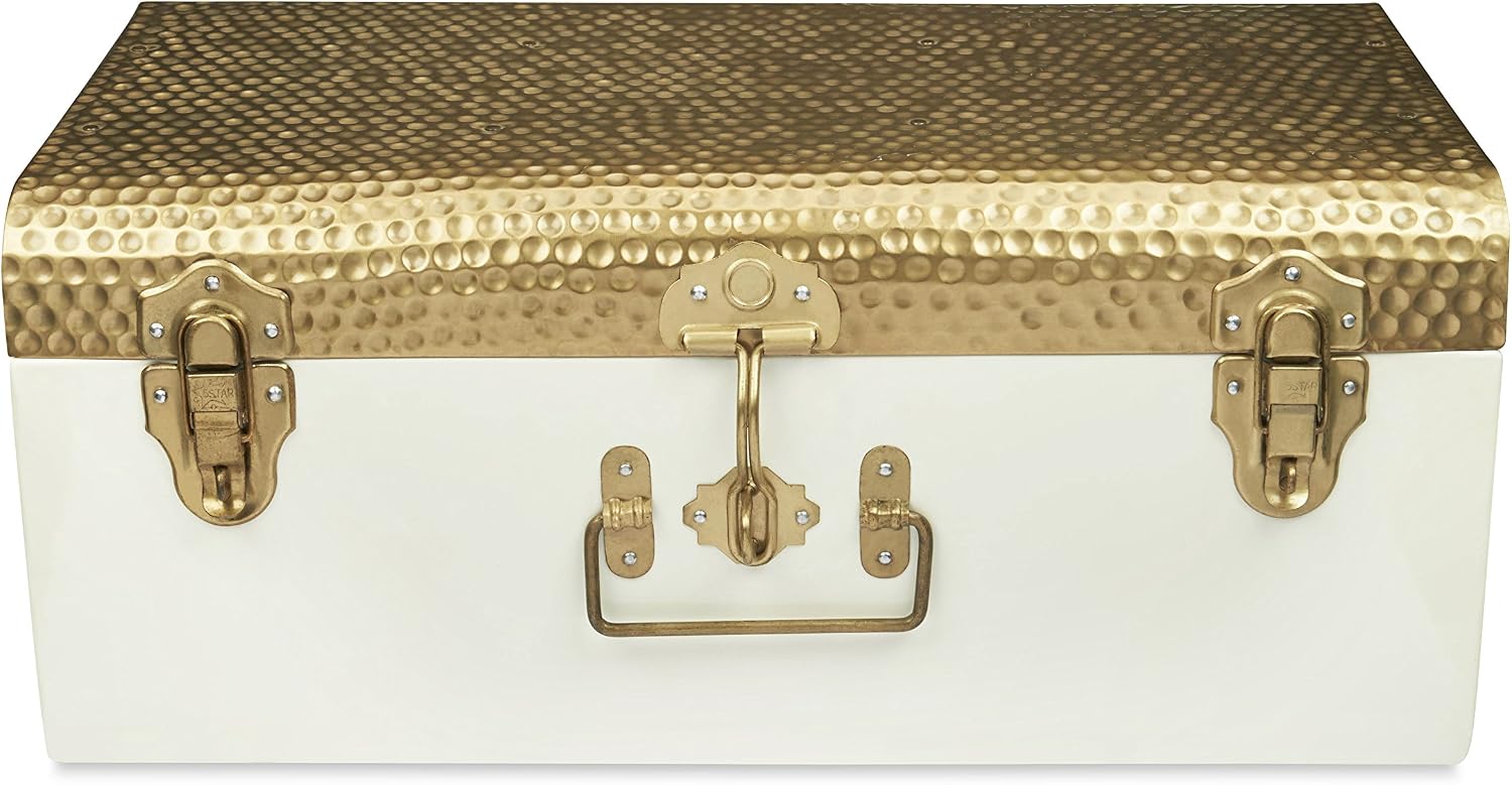 ELAN Beaten Brass style Metal storage Trunk