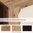 karlott 70.9" Farmhouse Entryway Table, Wood Console Table ，Behind Couch Table, Extra Long Sofa Table, Wavy Edge Design Console Table for Entryway, Entrance, Hallway, Forey, Living Room, Natural
