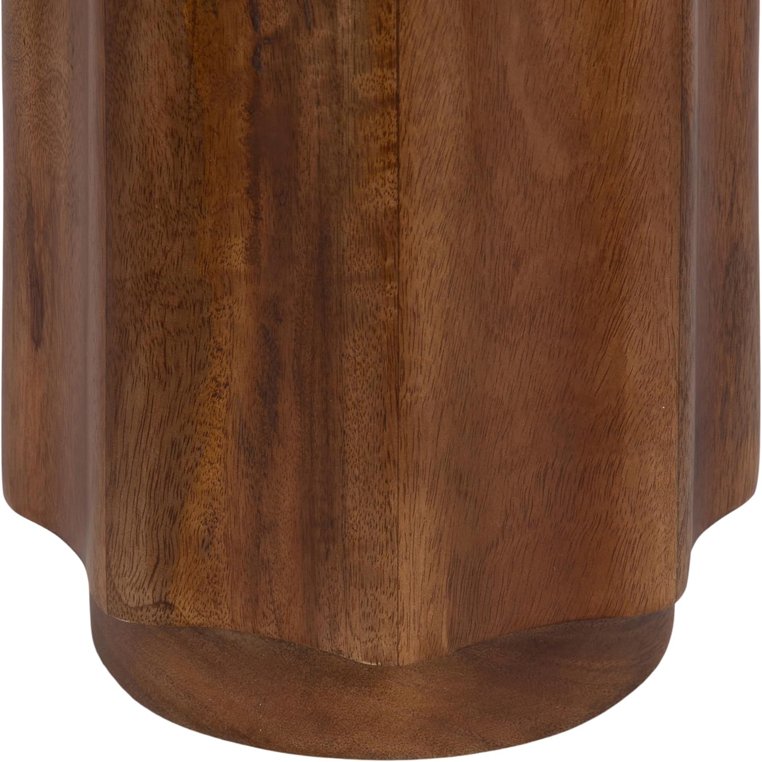 Kate and Laurel Pandey Modern Mango Wood Wavy Drink Table, 9 x 9 x 22, Walnut Brown, Curvy Mini Table for Use as a Pedestal Plant Stand Indoors or as a Small Nightstand Option