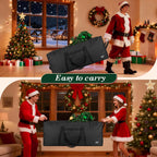 3FT/4FT/4.5 FT Christmas Tree Storage Bag, Heavy Duty Christmas Tree Bag with Reinforced Handles and Dual Zippers Wide Opening, Large Capacity fits for Artificial Christmas Tree, Black