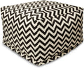 Majestic Home Goods Black Zig Zag Ottoman, Large