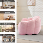 YISHENG Bean Bag Chairs, Large Bean Bag Couch for Adults,Stuffed Single Sofa Chair Comfy Giant Bean Bag Chair with Spacious Design for Playing or Bedroom,Reading Pink