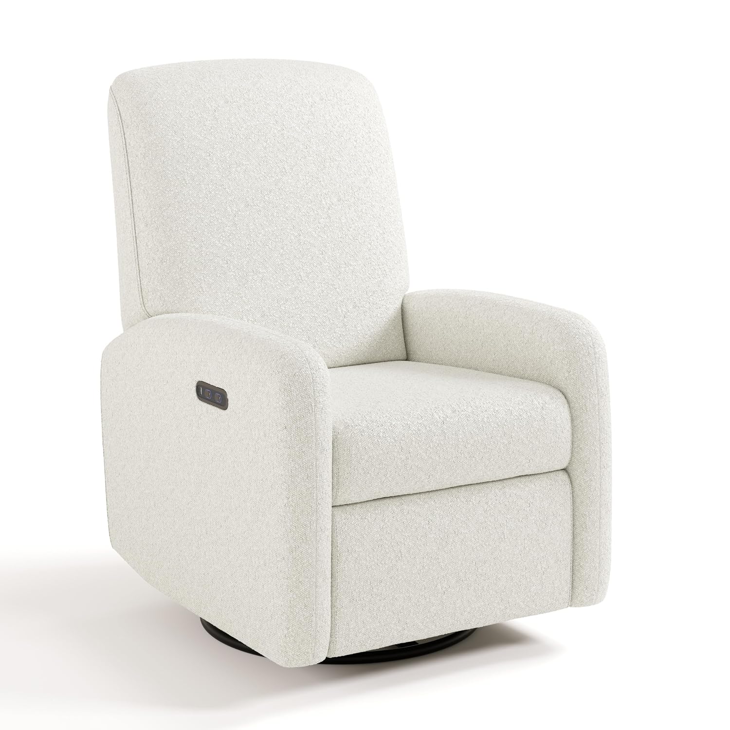 Graco Bellwood Power Recliner Swivel Glider (Ivory Boucle) – Electronic Power Recliner for Nursery, Includes Dual-USB Charging Port for USB-A & USB-C, Glider Rocking Chair with Full Recline
