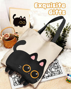 Miss Adola Funny Feet Cute Canvas Tote Bag for Women - Magnetic Closure & Inner Pocket, Cartoon Cotton Tote Bags for Girls