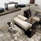 Acrylic C Table, Multipurpose Clear Side Table Laptop End Table，Small Coffee Table，Bedside Table for Bedroom,Living Room and Patio(Sky Blue,30 * 30 * 55)