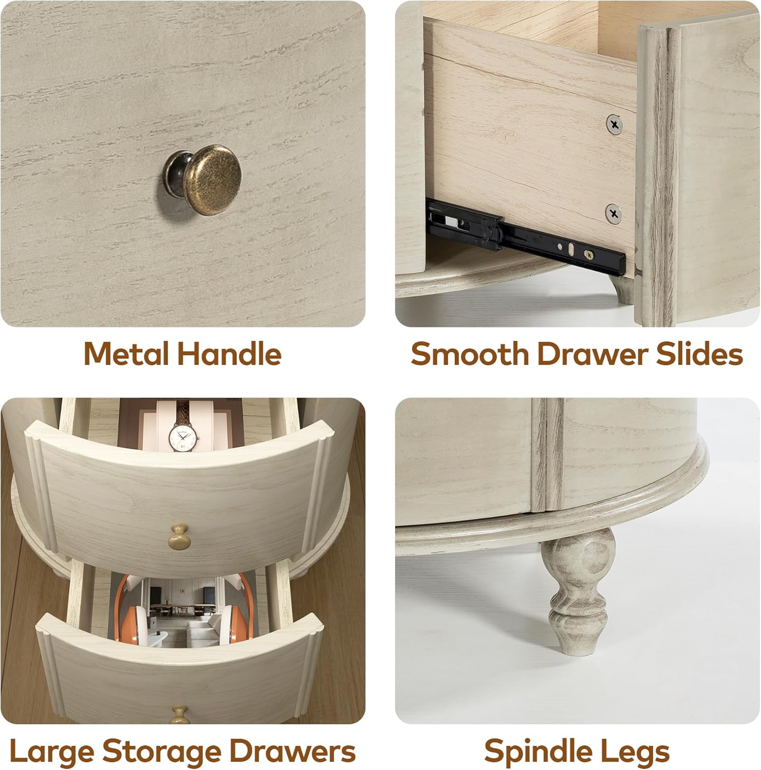 Chogori Solid Wood Plywood End Table Set of 2, Elegant Pine Side Tables with 2 Drawers, Compact & Versatile Nightstand for Living Room, Bedroom, or Small Spaces Easy Assembly & Timeless Design