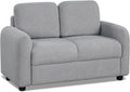 HONEY JOY Toddler Couch, Children Loveseat Sofa Armchair w/Wooden Frame, Teddy Fleece, Flexible Seating for Daycare, Preschool, Playroom, Upholstered Reading Couch, Kids Chair for Boys Girls (Gray)