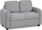 HONEY JOY Toddler Couch, Children Loveseat Sofa Armchair w/Wooden Frame, Teddy Fleece, Flexible Seating for Daycare, Preschool, Playroom, Upholstered Reading Couch, Kids Chair for Boys Girls (Gray)