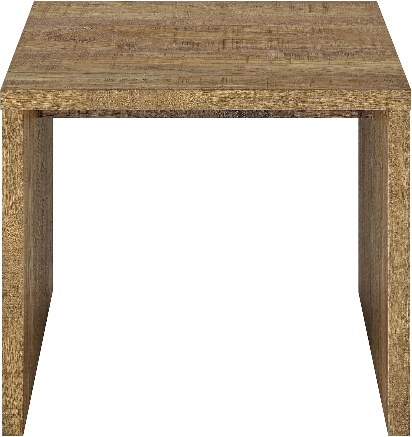 Coaster Home Furnishings - Canoga - Wood - End Table with Square Flat Top, U-Shaped Frame and Rustic Style - Living Room - 23.5-Inch - Mango - 706357