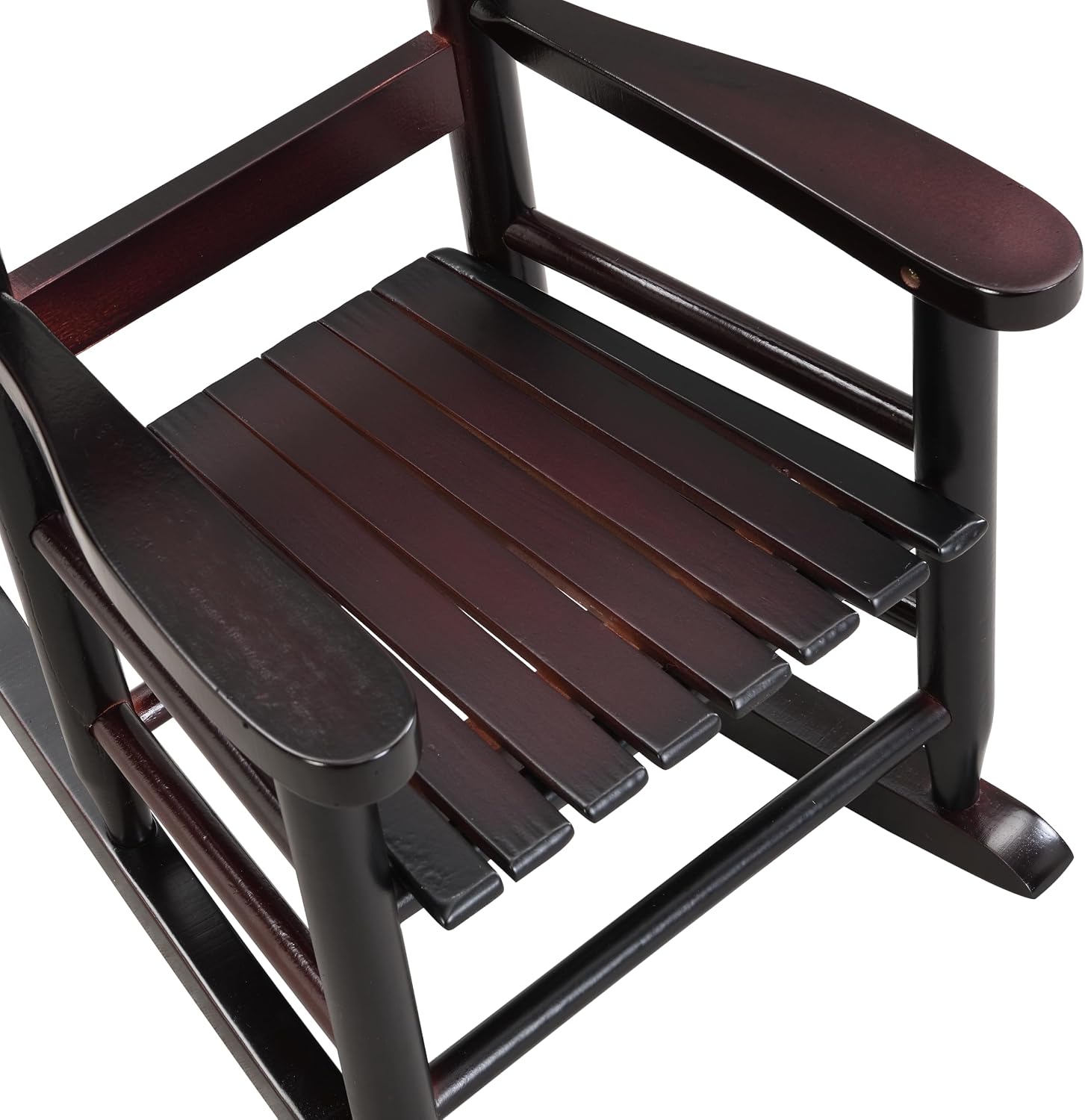 Gecheer Kids' Rocking Chair for Indoor or Outdoor Use – Solid Hardwood Construction, Sturdy Slatted Back, Easy Assembly, Weight Capacity 110 lbs