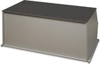 Badger Basket Three-Bin Stackable Storage Cubby – Woodgrain Gray, Expandable Storage with Top Display Shelf for Toys, Crafts & More
