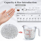DomeStar 1000PCS Diamond Decorations, Clear Fake Diamonds Acrylic Craft Gems Crystals for Vase Fillers Wedding Table Scatters Party 5 Sizes（0.16''-0.9'')
