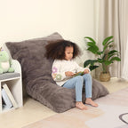 MOMCAYWEX 3-in-1 Kids Bean Bag Chair, Gaint Pillow Mattress for Kids, 35" x 50" x 10", Dark Brown