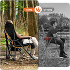Timber Ridge Aluminum Oversized Camping Chair with Lumbar Support up to 500lbs, Heavy Duty Folding High Back Chair for Adults, Cup Holder, Cooler Bag, Side Pocket, 2 Pack