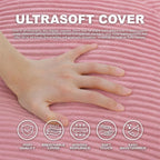 Bean Bag Chair for Adults Teens & Kids, Giant Round Bean Bag-XL | Memory Sponge Filling, Boneless Lounge Floor Sofa Chair with Handle & Non-Slip Base for Living Room Bedroom Balcony(Pink)
