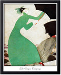 Poster Master Vintage Illustration Poster - Retro Deco Print - Gift for Artist, Friend - Fashion Magazine Cover, Woman In The Rain, Mode - Wall Decor for Home, Office, 8x10 Black Framed