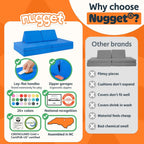 Nugget - The Original Play Couch for Kids - Modular Foam Children's Sofa for Playroom, Imagination, & Creative Open Ended Play - Washable & Convertible Playroom Furniture, Neptune