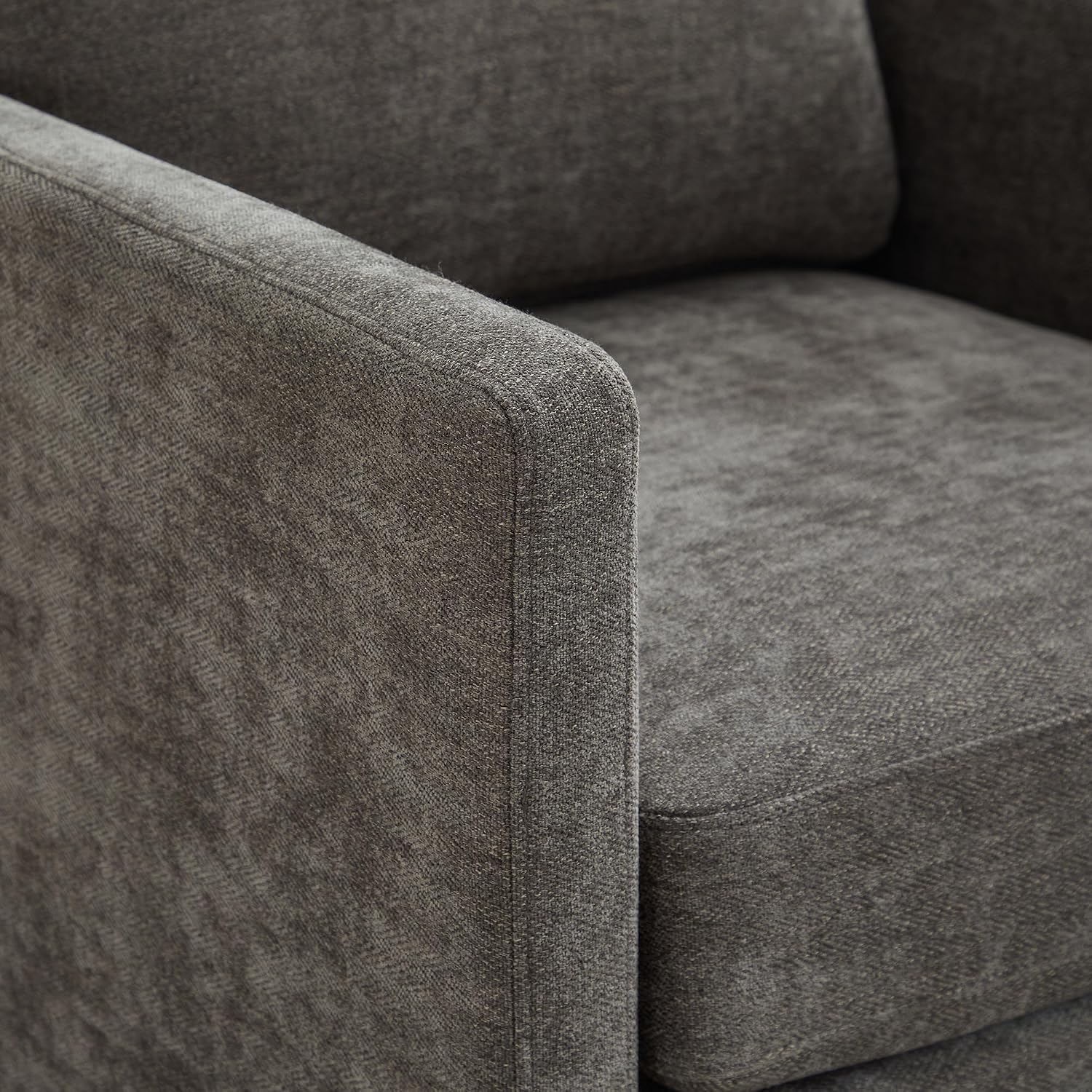 Swivel Accent Chair,30.7 Inch Wide Upholstered Square Comfy Lounge Armchair with 360 Degree Rotation,Ideal for Living Room, Bedroom, Apartment, Nursery Home Decor (Charcoal)