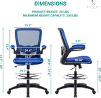 Naomi Home Serena Mesh Chair Blue/Black
