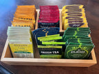 XIMISISE Tea Bag Holder, Tea Bag Storage Organizer, Tea Candy Basket, Sugar Packet Organizer, Coffee Station Condiment Organizer